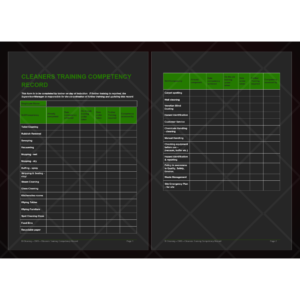 Cleaners Training Competency Record