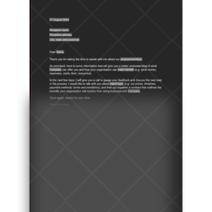 Sales Follow-Up Letter