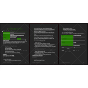 Client Service Manager Position Description