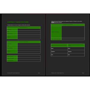 Contract Variation Form