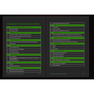 Management Review Meeting Agenda