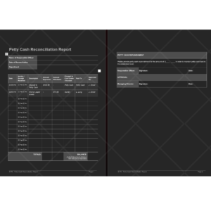 Petty Cash Reconciliation Report