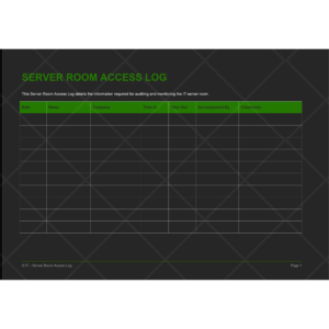 Server Room Access Log