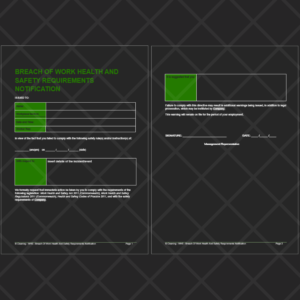 Workplace Health and Safety (WHS) Breach of Work Health and Safety Requirement Notification