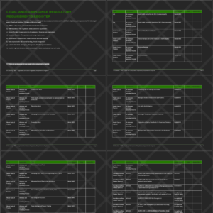 Workplace Health and Safety (WHS) Legal and Compliance Regulatory Requirements Register