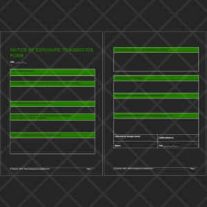 Workplace Health and Safety (WHS) Notice of Exposure to Asbestos Form