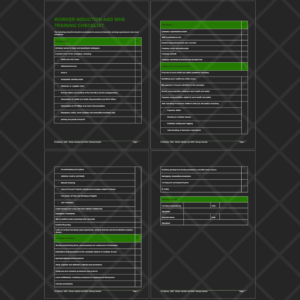 Workplace Health and Safety (WHS) Worker Induction and Training Checklist