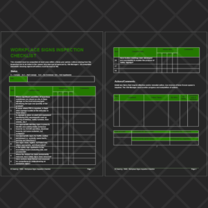 Workplace Health and Safety (WHS) Workplace Signs Inspection Checklist