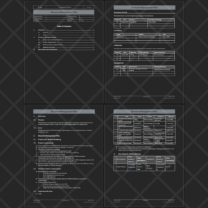 Resource Management Plan Template